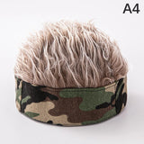 Baseball Cap Men Women Beanie Wig Hat Fun Short Hair Caps Breathable Soft for Party Toupee Hats Outdoor