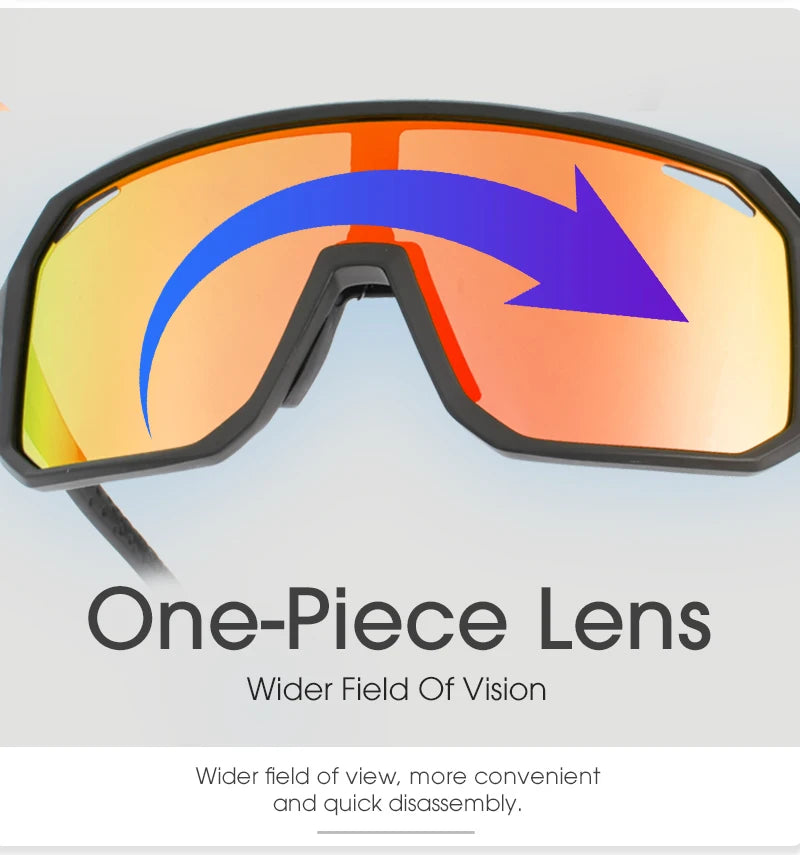 SCVCN New Riding Cycling Sunglasses Outdoor Sports Running Goggles Men's Mtb Bicycle Glasses Women Cycling Eyewear 1 Lens