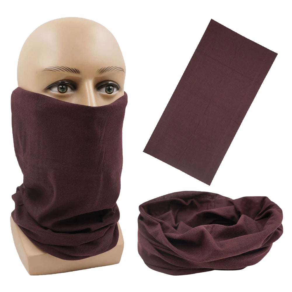 Outdoor Magic Bandana Solid Neon Color Cycling Hiking Scarves Headband Polyester Fashion Neck Cover Fishing Windproof Face Mask