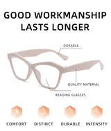 Retro Men Women Clear Lens Presbyopia Glasses Personalized Cat Eye Reading Glasses Blue Light Blocking Eye Protection Eyewear