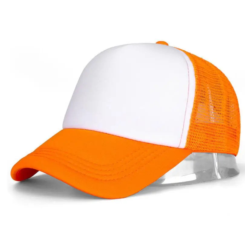 COKK Mesh Baseball Cap Adjustable Snapback Hats For Women Men Unisex Hip Hop Trucker Cap Dad Hat Sponge Soft Breathable Black