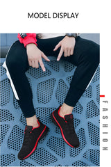 Men Running Sneakers Lightweight Athletic Shoes Classical Mesh Breathable Lace-up Outdoor Walking Shoes Male Tennis Shoes