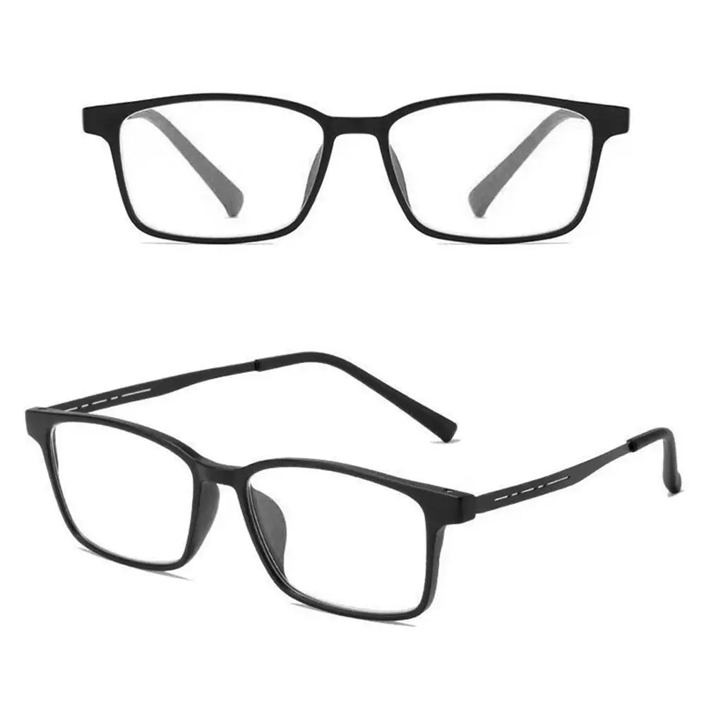 Blue Light Blocking Reading Glasses Men Women Ultralight TR90 Titanium Alloy Optical Frame Eyeglasses Square Eyewear