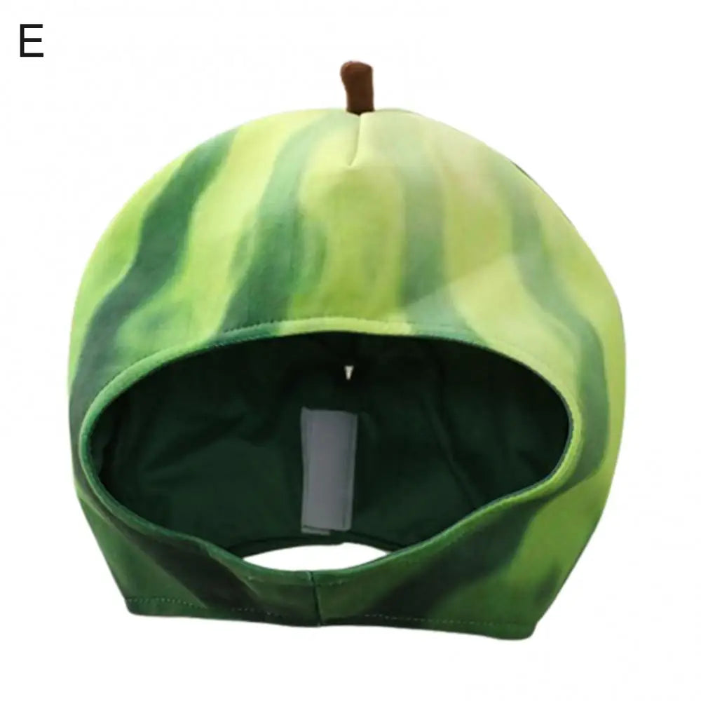 Funny Hat for Women Men Cactus Eggplant Watermelon Sunflower Soft Plush Doll Headgear Hat Sleeping Toy