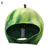 Funny Hat for Women Men Cactus Eggplant Watermelon Sunflower Soft Plush Doll Headgear Hat Sleeping Toy