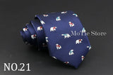 Cute Cartoon Pattern Animal Floral Printed Tie For Men Narrow Slim NeckTie Wedding Red Navy Party Ties Cravat Accessories Gifts