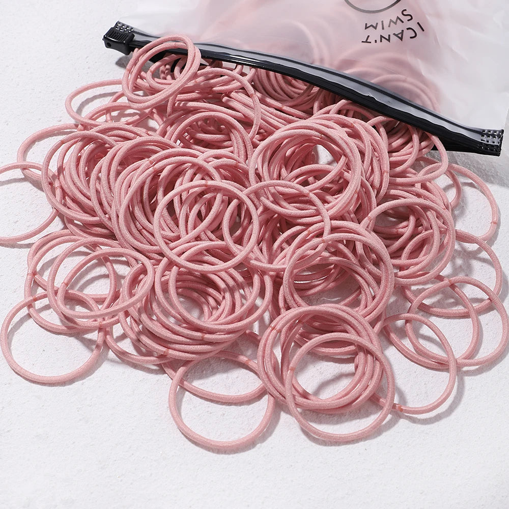 50PCS Macaron Rubber Band Hairband Headband High Elastic Durable Hair Ring Tied High Ponytail Women's Kids Hair Headwear