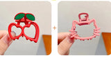 2023 Kawaii Hair Clip Bear Cherry Cat Alloy Girls Hair Claws Clips for Women Hair Accessories Korean Trendy Hairpins Head Wear