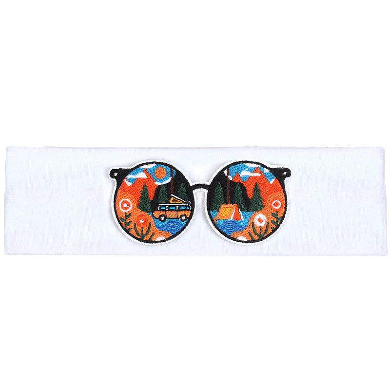 Baby Girls BBQ Cotton Headbands Casual Soft Glasses Backpacks Elastic Headwear Kids Childs Hair Accessories Toddler Hair Bands