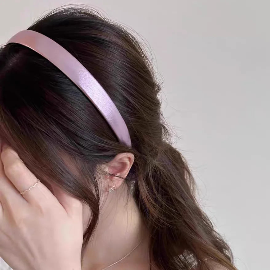 New Europe and America Elegant Gold Sliver Leather PU Hairband Headband for Women Girls Hair Bands Hair Accessories