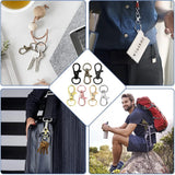 100PCS Swivel Clasps Lanyard Snap Hooks with Key Rings Key Chain Clip Hooks Lobster Claw Clasps for Keychains Jewelry DIY Crafts