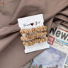 3Pcs/Set Silky Hair Scrunchies Ponytail Holders Elastics Hair Ties For Women Silk Satin Solid Color Hair Rope Hair Accessories