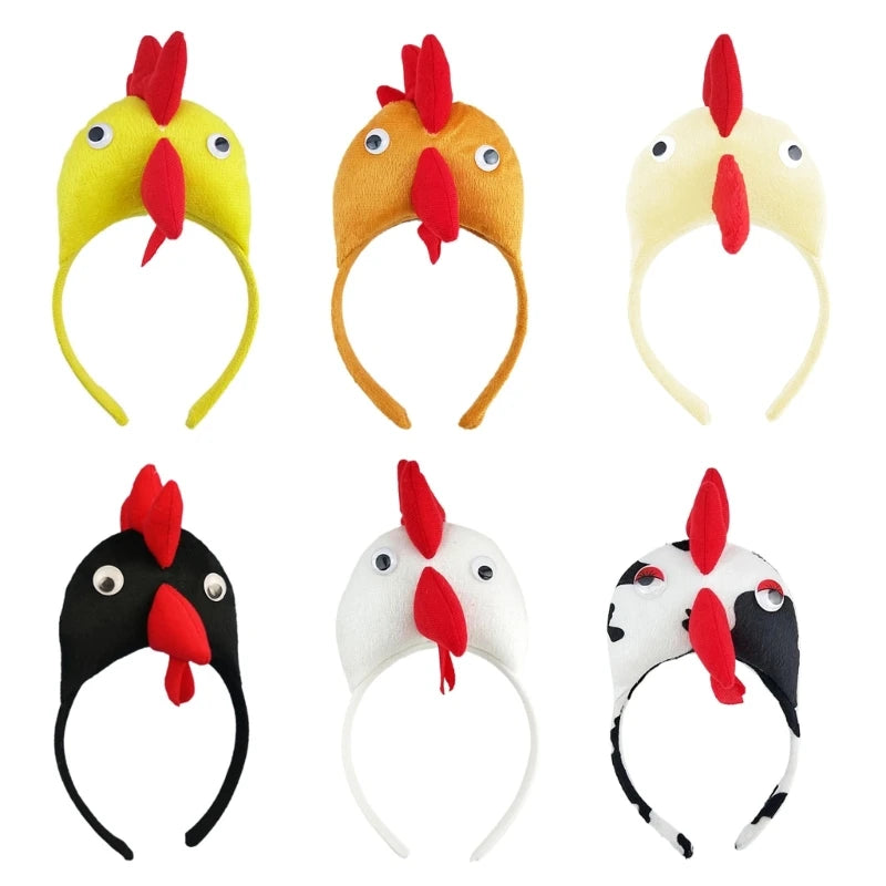 Cartoon Animal Headband Halloween Festival Performance Props Headband Little Penguin Lion Monkey Fish Headbands Hair Accessories