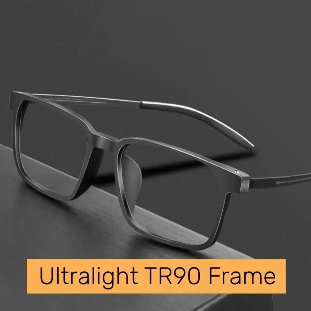 Blue Light Blocking Reading Glasses Men Women Ultralight TR90 Titanium Alloy Optical Frame Eyeglasses Square Eyewear