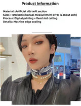 Women's Daily Wear Headbands Bags Handles Silk Scarves Simulated Silk Streamers French Versatile Headbands Scarves Gifts