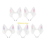 Y5GC Bendable Cats Ear Hairband Plush Animal Ear Hairband For Anime Enthusiasts Roleplay and Halloween Party DressingUp Props