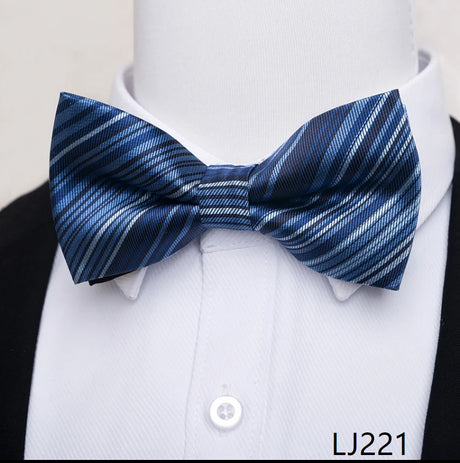 Fashion Brand Brand Silk Bow Tie Dark Blue Man Dot Wedding Accessories lover's day Fit Formal Party