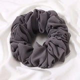 Elastics Chiffon Hair Band Solid Color Big Circle Scrunchies for Women Girl Ponytail Holder Hair Rope Hairband Hair Accessoires