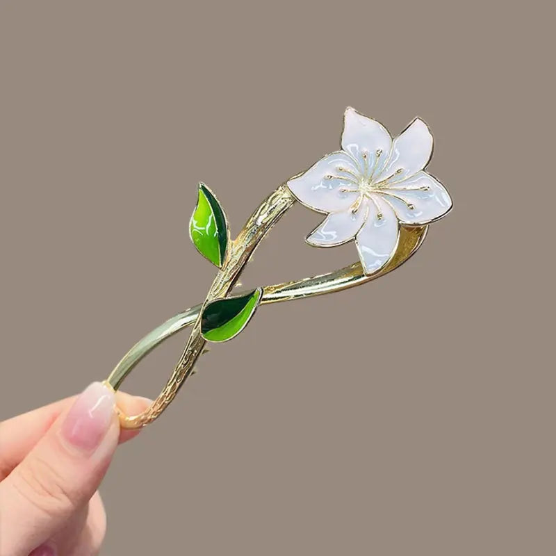 New Women Metal Hair Claw Elegant Gold Flowers Hair Clips Barrette Crab Headband Ponytail Clip Headwear hair accessories tiara
