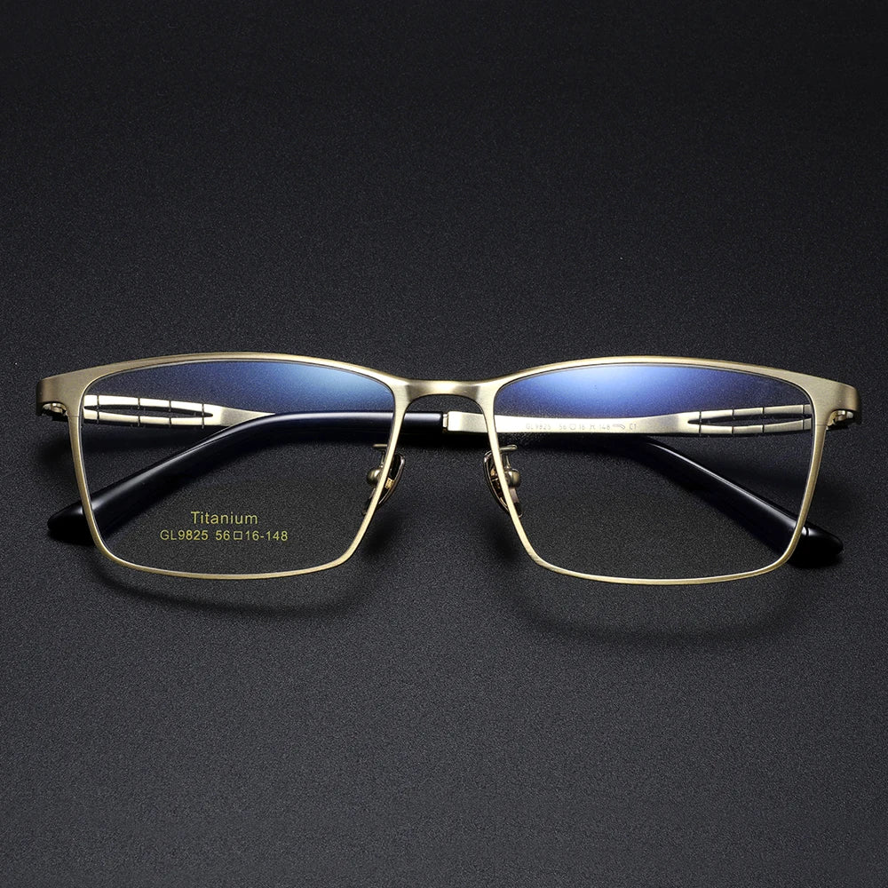 Pure Titanium Eyeglass frames Men Ultralight Square Men's Glasses Frames Business Decorative Eyewear Titanium Fake Eyepieces Men
