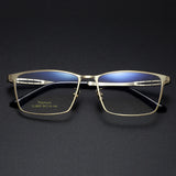 Pure Titanium Eyeglass frames Men Ultralight Square Men's Glasses Frames Business Decorative Eyewear Titanium Fake Eyepieces Men