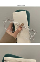 Blue Light Blocking Ladies Square Myopia Glasses New Trendy Finished Near Sight Eyeglasses Prescription Minus Eyewear Diopter
