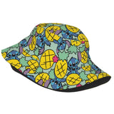 Unisex Kawaii Bucket Hats Funny Stitch Cartoon Accessories Bob Hat For Beach Headwear Lightweight