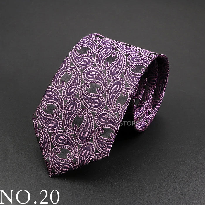 New Design Wedding Men Tie Grey Brown Green Paisley Flower Neckties Men Business Dropshipping Groom Collar Accessories Gift