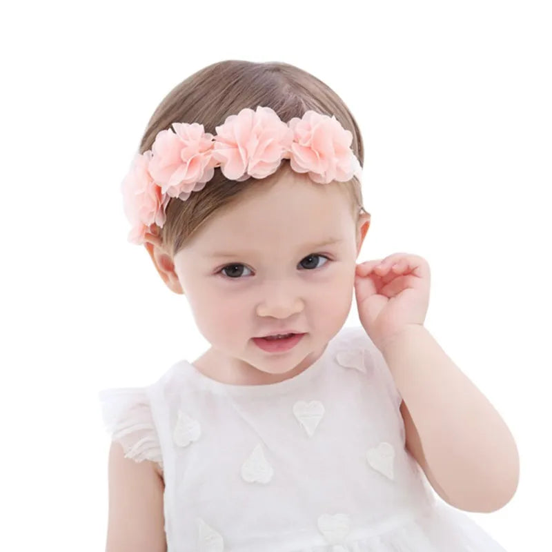 Baby Headband Flower Girls Bows Toddler Hair Bands Baby Kids Headbands Turban Newborn Elastic HaIrband Baby Hair Accessories