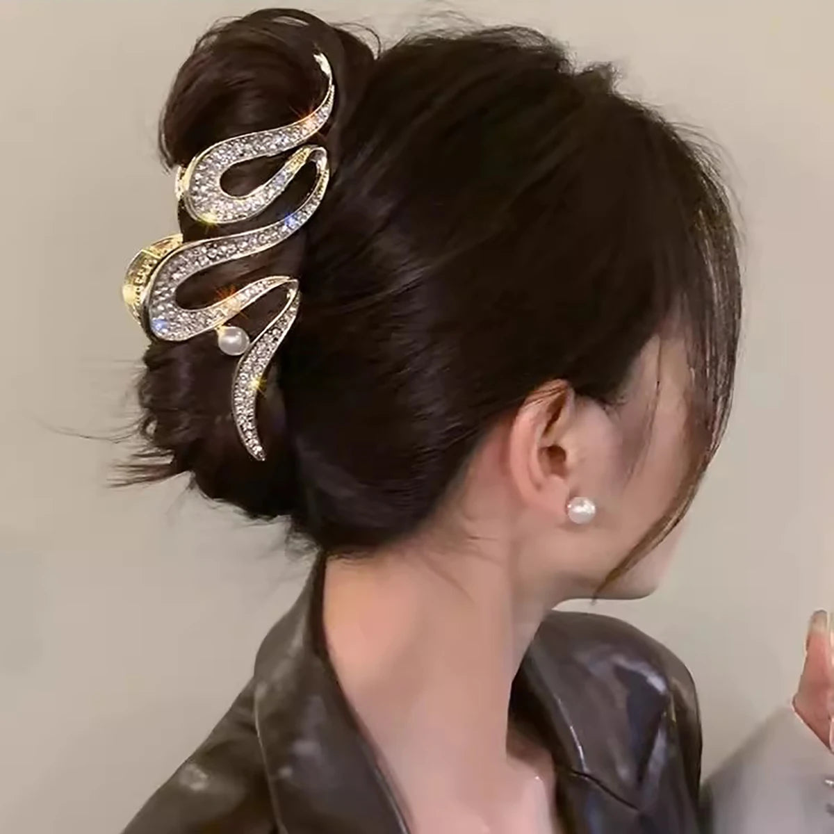 Luxury Large Metal Hair Claw Clip Irregular Hairpins Punk Crystal Hair Crabs Barrettes Vintage Jaw Clips Women Hair Accessories