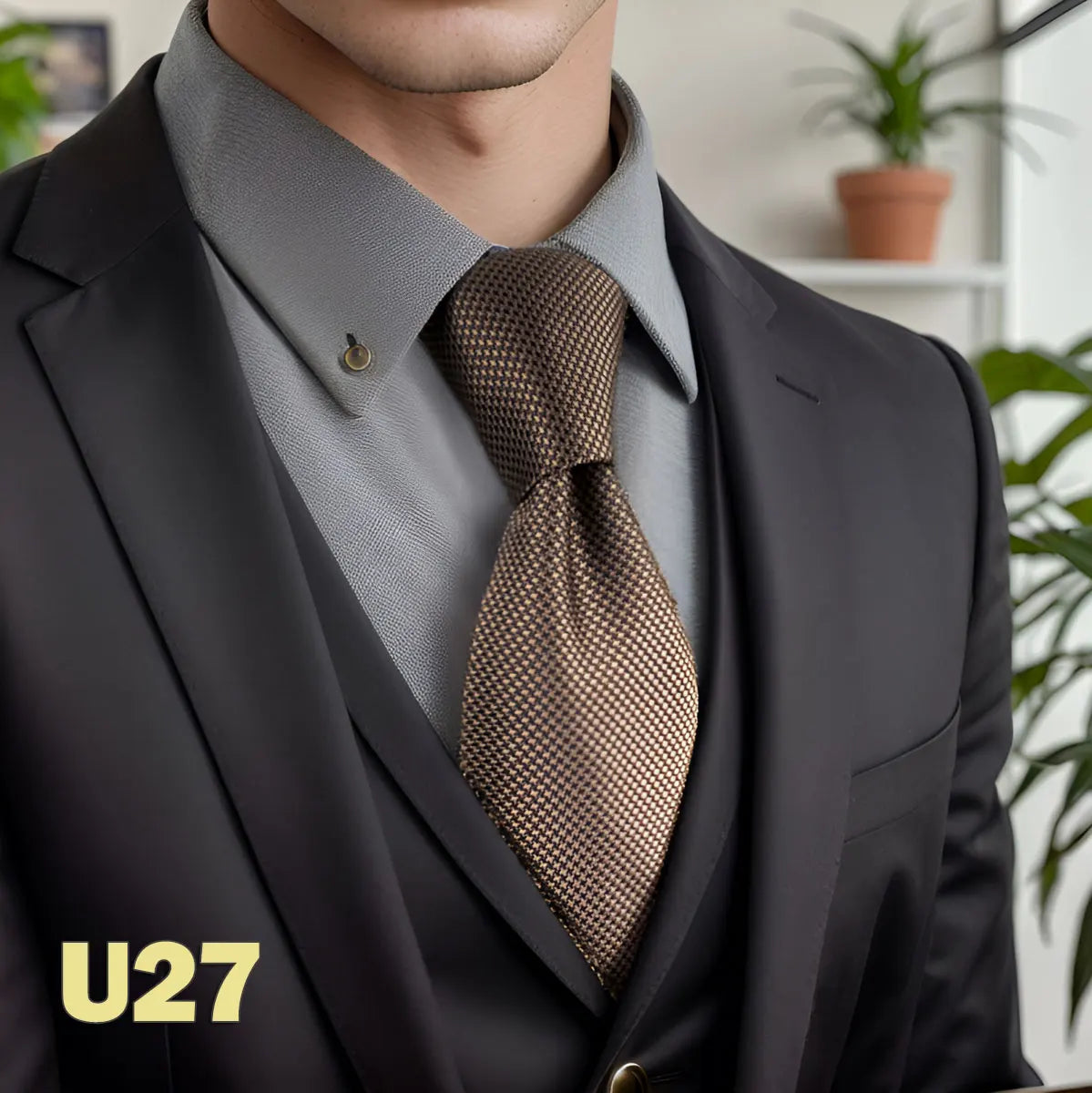 Hot Yellow Brown Men Neckties Classic Suit Formal Dress Wedding School Dropshipping