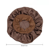 Adjust Solid Satin Bonnet Hair Styling Cap Long Hair Care Women Night Sleep Hat Silk Head Wrap Shower Cap Hair