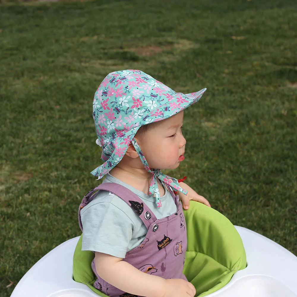 2023New Baby Summer Sun Hat Baby Girls Boys Caps Cartoon Panama Children's Hat UV Protection SPF 50+ Kid Travel Beach Bucket Hat