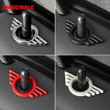1 piece Metal for Mini Cooper One S F55 F56 F57 F60 R55 R56 R57 Countryman Car Door Lock Pin Wing Emblem Badge Decal