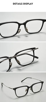 High Quality Luxury Glasses Ultra Light Pure Titanium Men's Eyeglass Frames High-Quality Acetate Prescription Eyeglass Frames