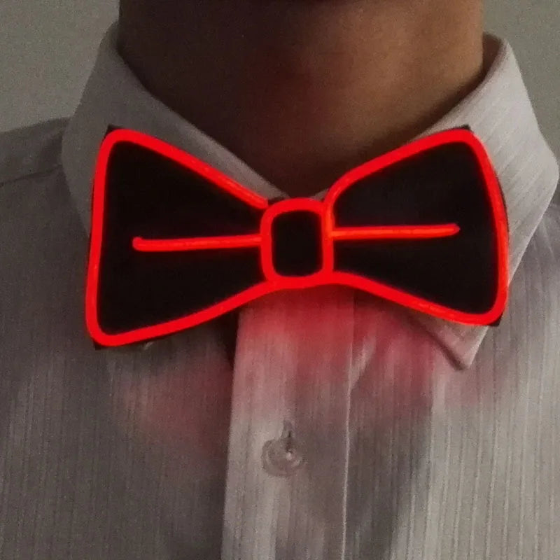 LED Acrylic Bow Tie Light up LED Men Bow Tie Luminous Bow tie Costume Men Ties DJ Dance Glow Decoration Novelty Gift LED Cravat