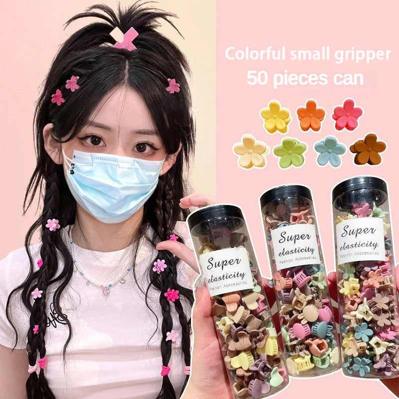 Colorful Candy Clasp Clip Mini Small Princess Head Broken Hair Clip Summer Forehead Bangs Side Clip Broken Hair Headpiece.