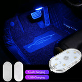 1pc Touch Sensor USB LED Interior light LED Lamp Car Ceiling Lamp Reading Light Car Decorations Roof Interior Lighting