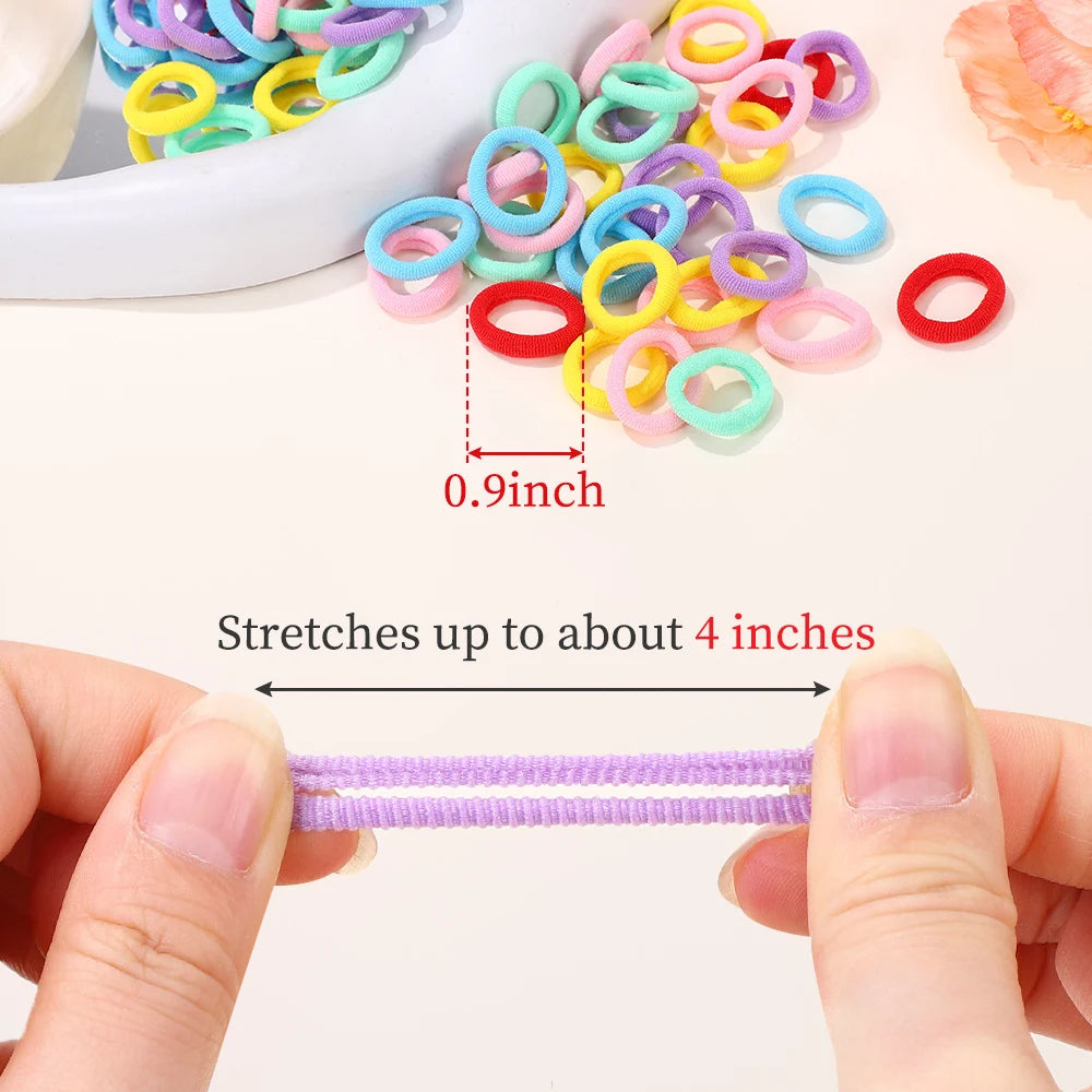 20pcs Kids Elastic Hair Bands Girls Plush Ball Rubber Band For Children Sweets Scrunchie Hair Ties Clip Baby Hair Accessories