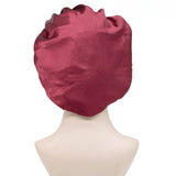 Adjust Solid Satin Bonnet Hair Styling Cap Long Hair Care Women Night Sleep Hat Silk Head Wrap Shower Cap Hair