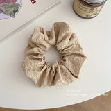 Newest Korean Woman French creases Elastics Hair Band Solid Color Scrunchies Hair Ties Ladies Ponytail Hold Hair Accessories