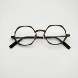 Wcwe Belight Optical Belgium Geometry Irregular Shape Titanium Eyewear Spectacle Frame Men Women Eyeglasses