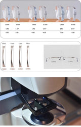 EYELUYAN Prescription Glasses 1.61 MR-8 Anti Radiation Aspheric Lens Myopia Optical Rimless Eyeglasses Pure Titanium Frame