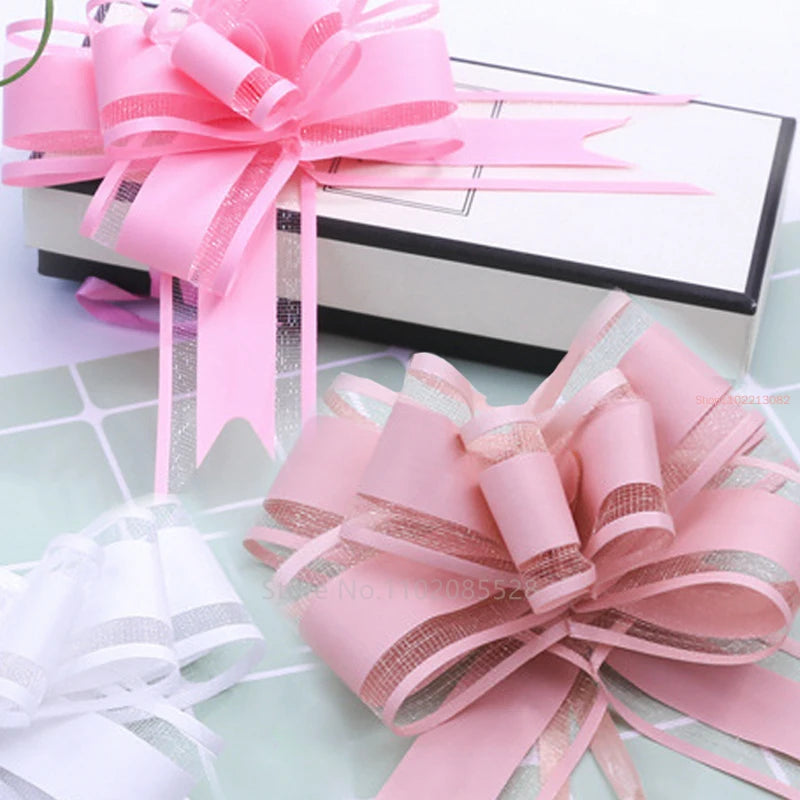 20/10Pcs Flower Car Gifts Wedding Pull Bow Ribbons  Wrap Packing Valentines Day Birthday Events Party Supplies Valentine