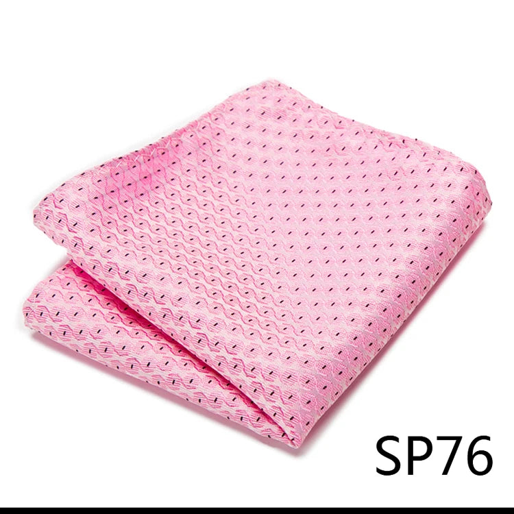 Pocket Square Handkerchief Nice Handmade Woven 100% Silk Hanky Pocket Square Printed  hombre Pink Office Clothing accessories
