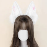 Y5GC Bendable Cats Ear Hairband Plush Animal Ear Hairband For Anime Enthusiasts Roleplay and Halloween Party DressingUp Props