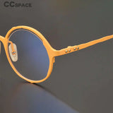 53160 Retro round pure titanium handmade glasses frame men and women irregular high-end optical frames