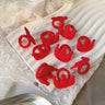 10pcs Red Colors New Year Girls Crown Butterfly Children Hairbands No Harm Cartoon Towel Rope Ponytail Holder Kids Rubber Band