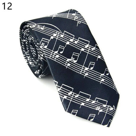 5cm Musical Note Printed Tie College Students Narrow Neckties Leopard Check Performance Ties For Men Daily Neckwear Gravata Gift