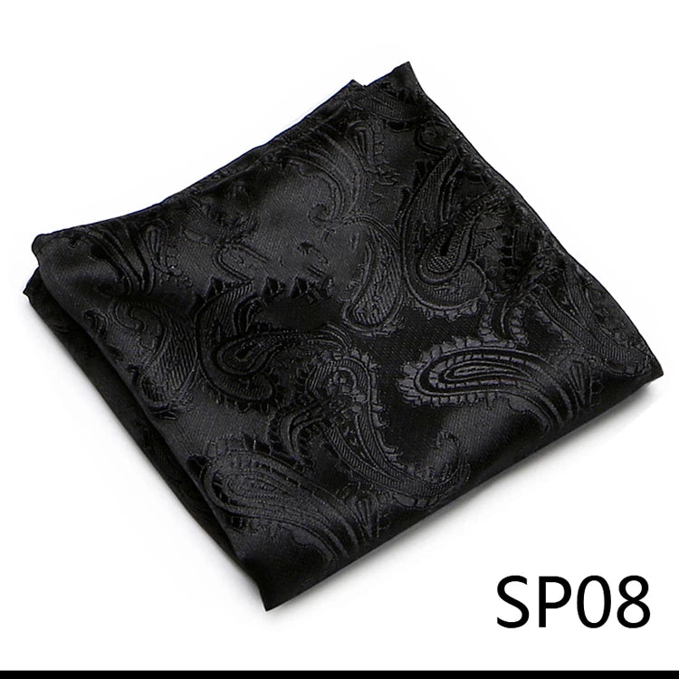 High Grade 2023 New Style Hot sale Silk Handkerchief Black Suit Accessories Solid Men Abraham Lincoln's birthday Pocket Square